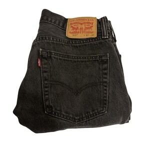 Levis 505 Regular Fit Straight Leg Black‎ Jeans Mens 34 x 32 Work School College